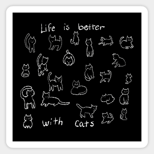 Life is better with cats!  So many cats in cute poses. Sticker